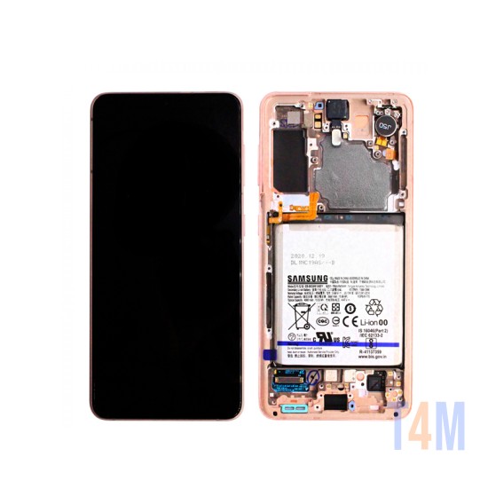 TOUCH+DISPLAY CON FRAME Y BATERÍA SAMSUNG GALAXY S21 5G 2021/G991 6.2" SERVICE PACK FANTASMA VIOLETA